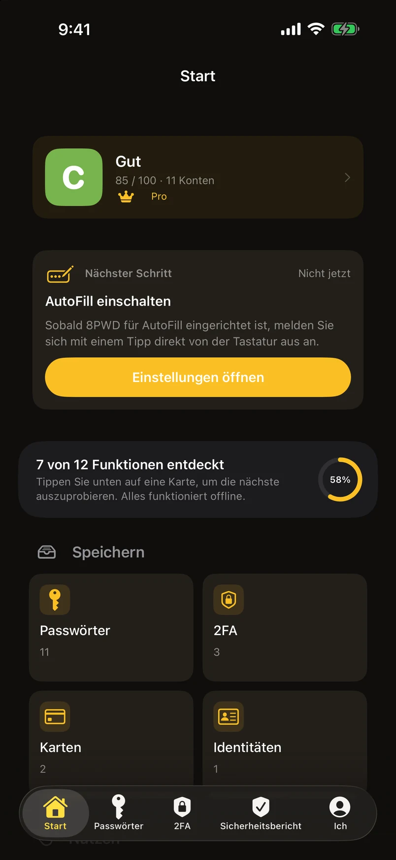 Der Tab „Start“
