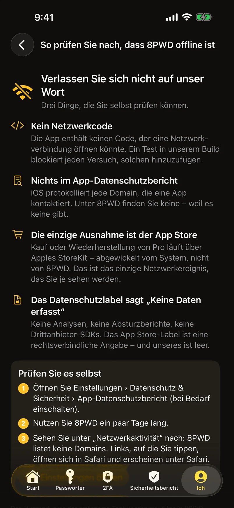 So prüfen Sie nach, dass 8PWD offline ist