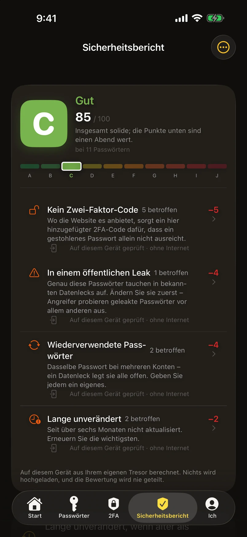 Die Sicherheitsbewertung