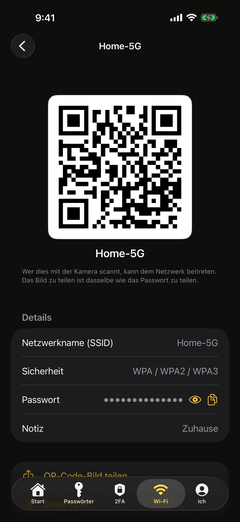 Ein QR-Code pro Netzwerk – scannen und Sie sind drin