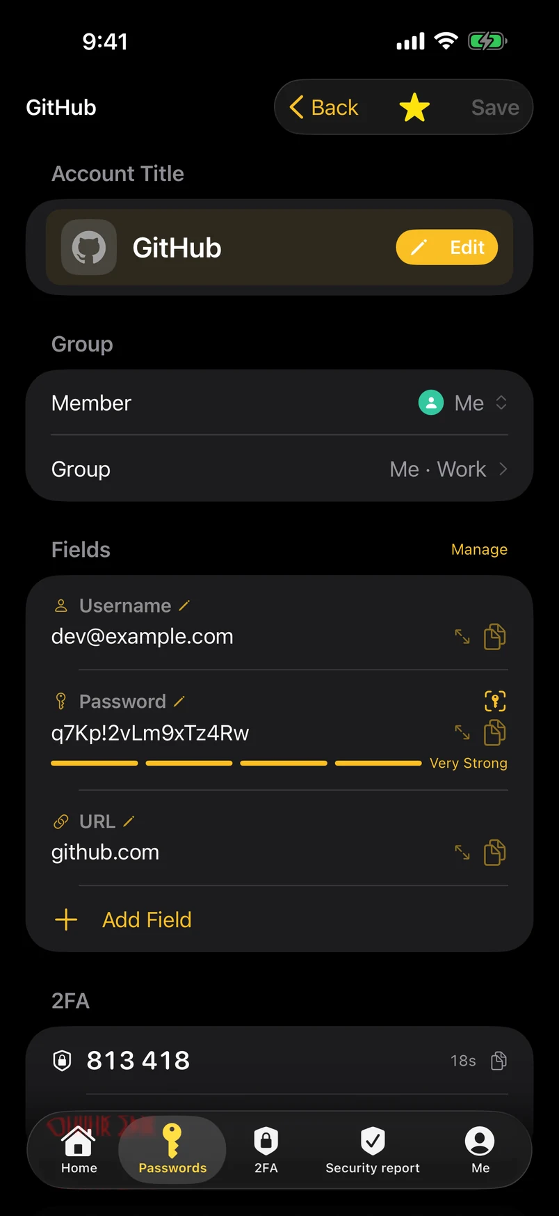 Detail: member, group, every field title editable