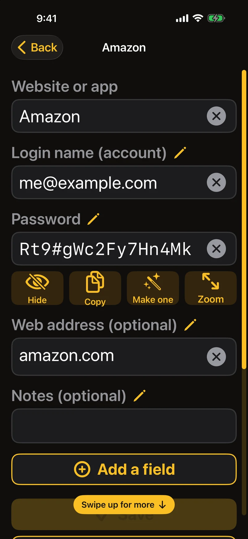 Easy Mode: one password, one screen