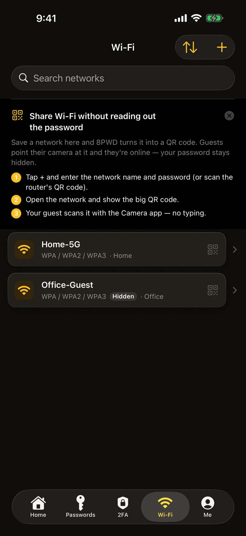 Wi-Fi passwords: a module on a par with 2FA