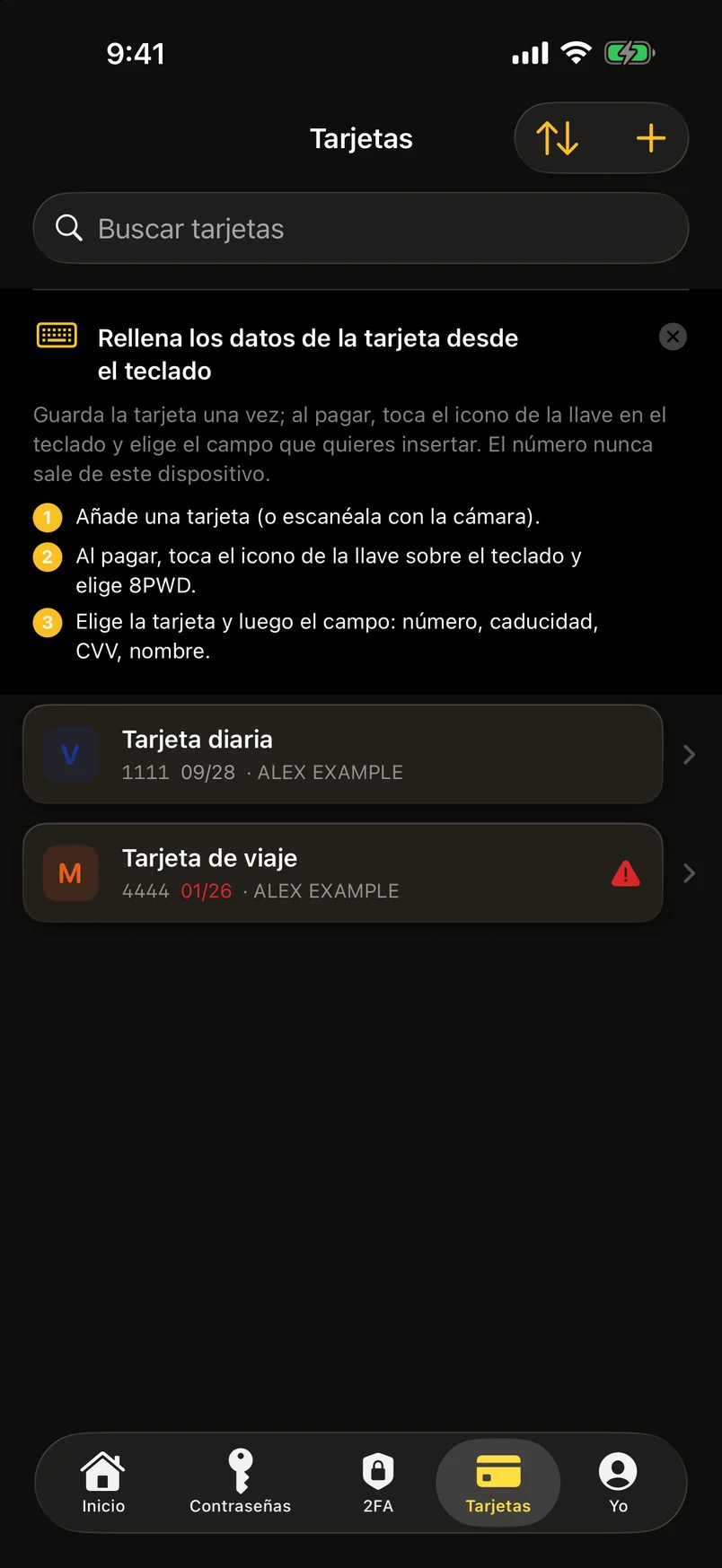 Tarjetas bancarias