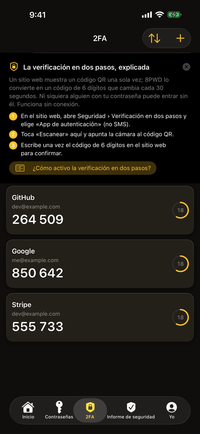 Códigos de dos factores