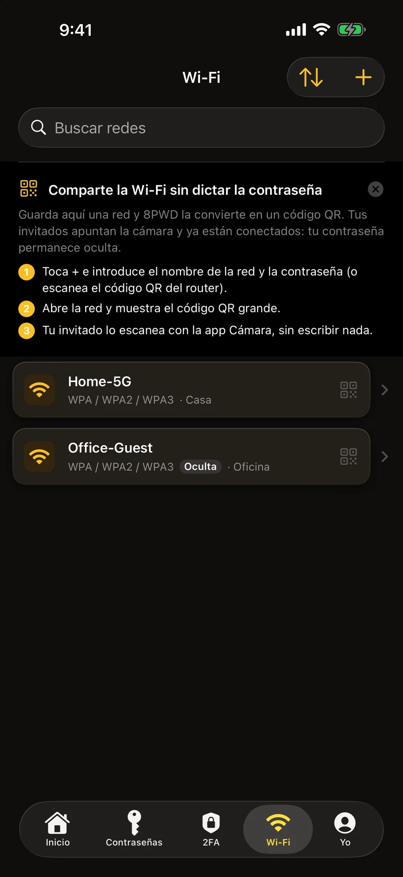 Contraseñas Wi-Fi
