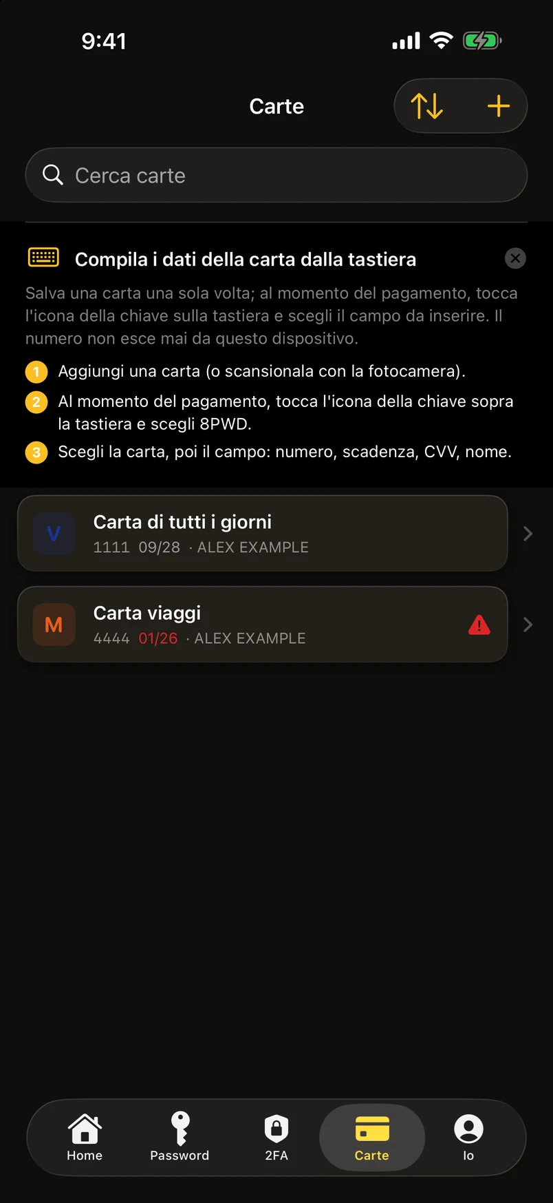 Carte bancarie