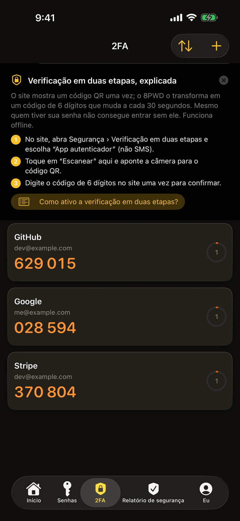 Códigos de dois fatores