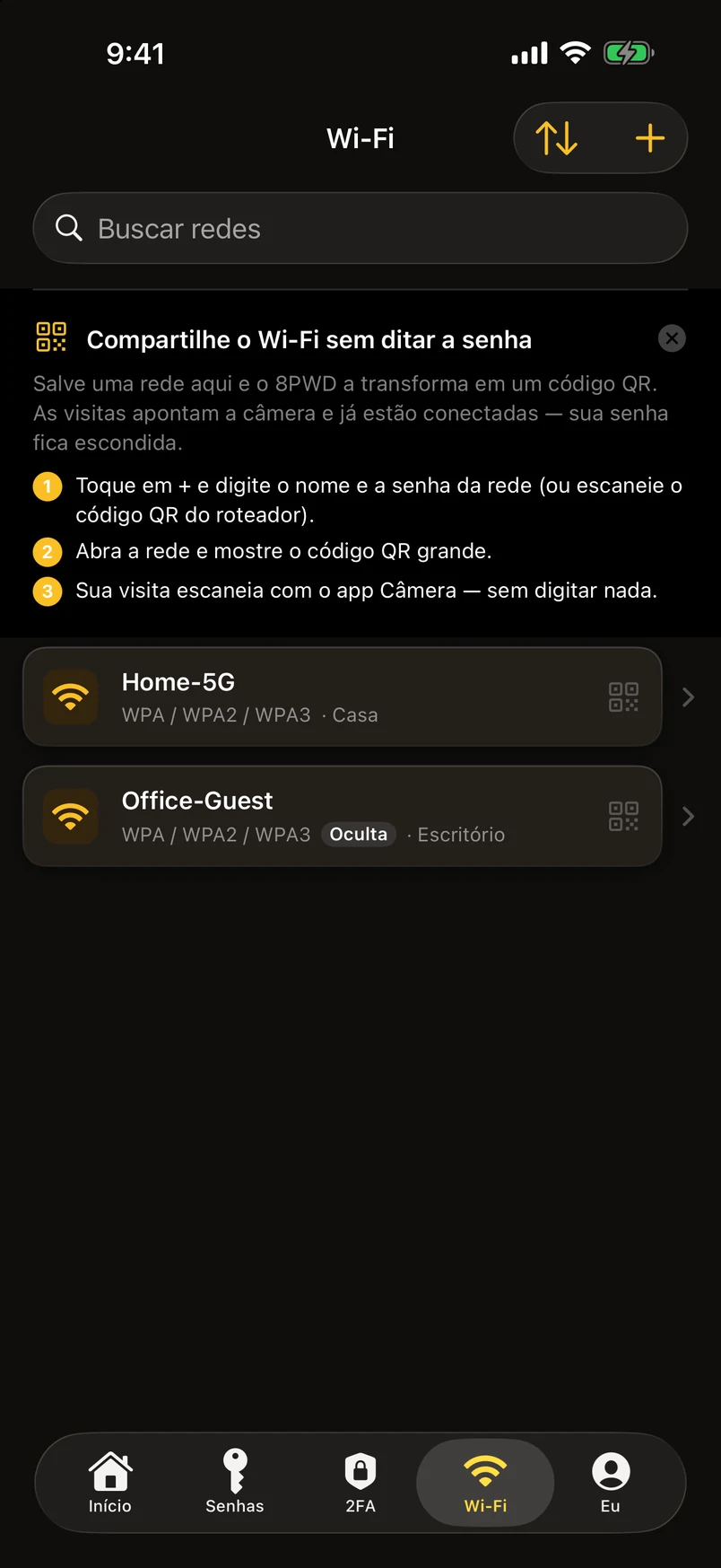 Senhas de Wi-Fi