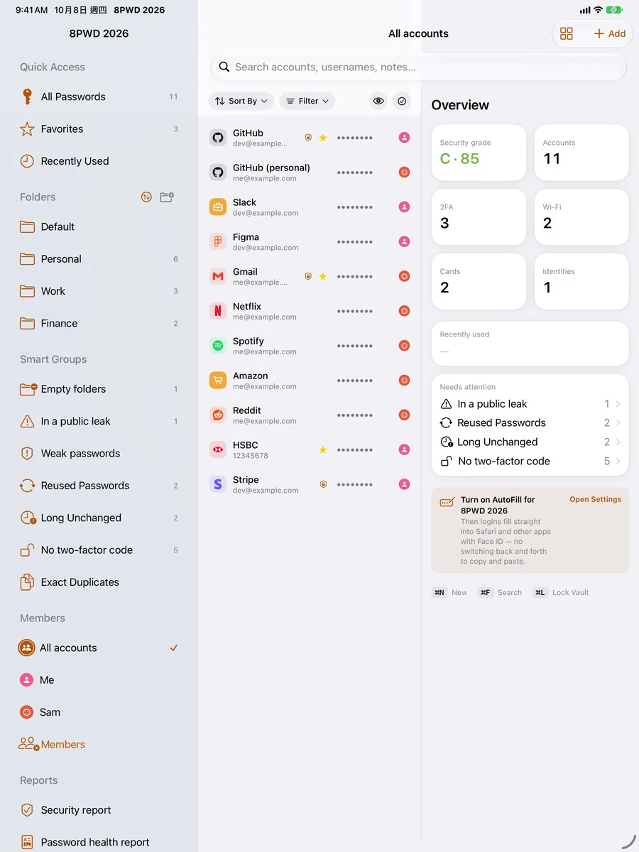 iPad: the Home tab