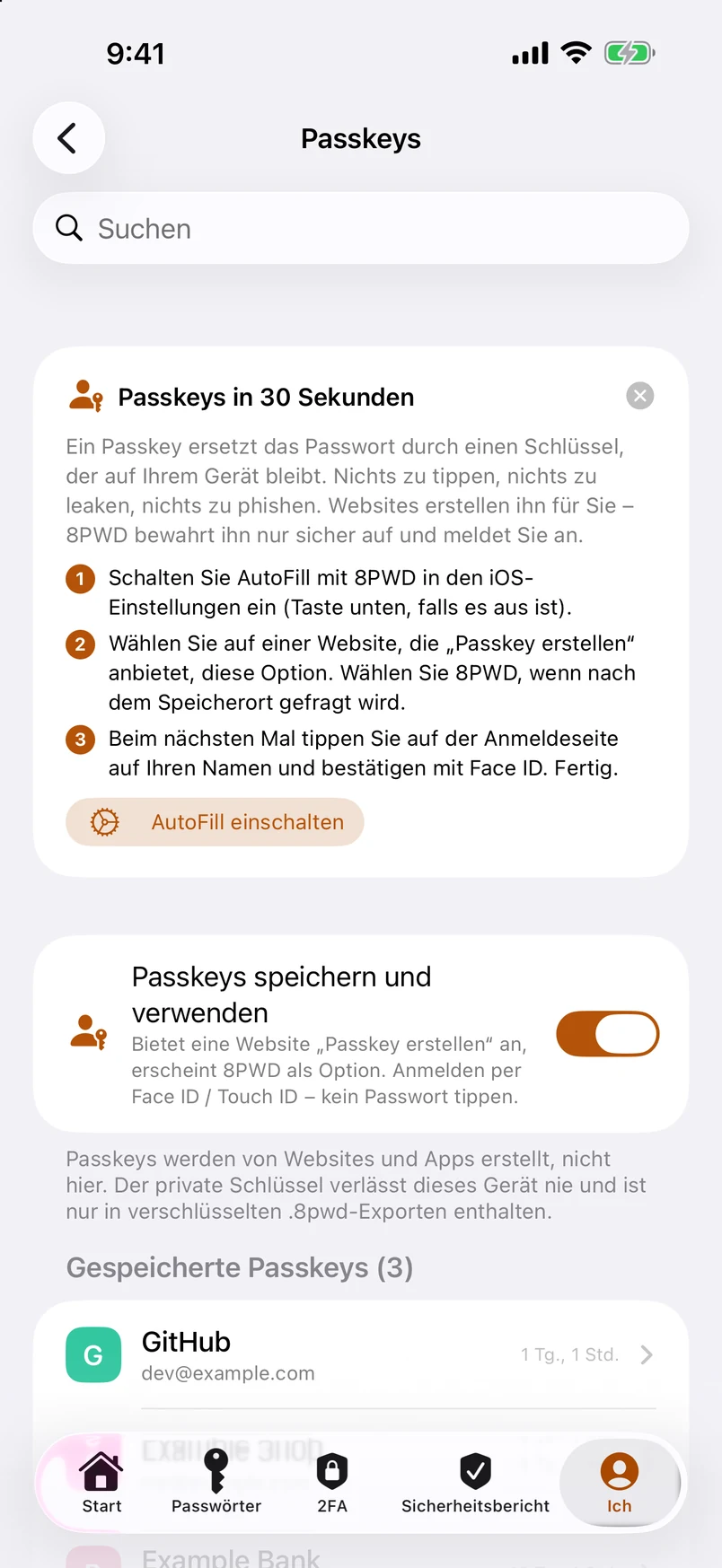 Passkeys: hier erstellt, hier aufbewahrt