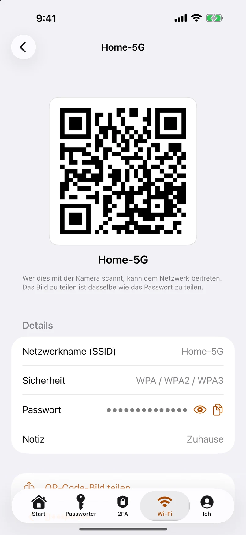 Ein QR-Code pro Netzwerk – scannen und Sie sind drin