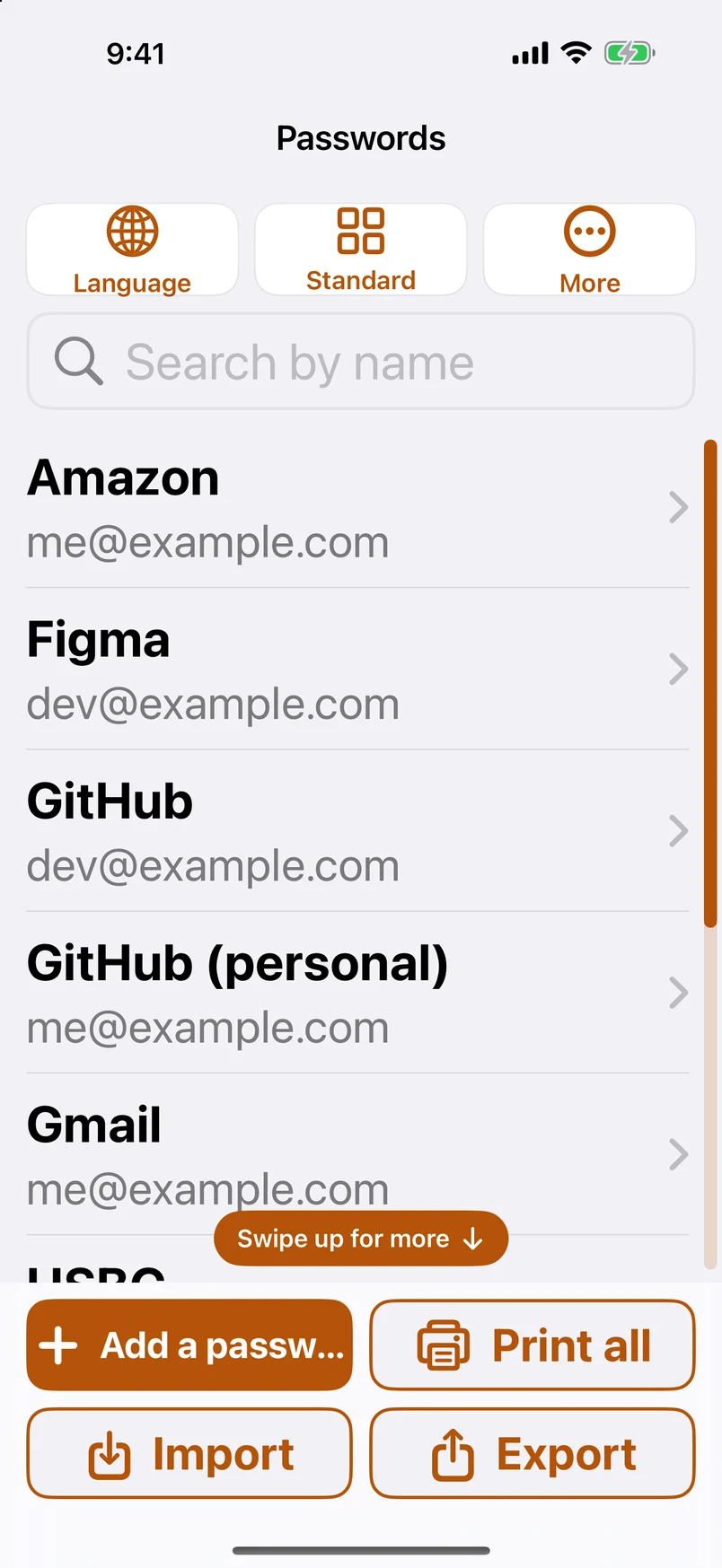 Easy Mode: big text, big buttons, a scroll bar you can see