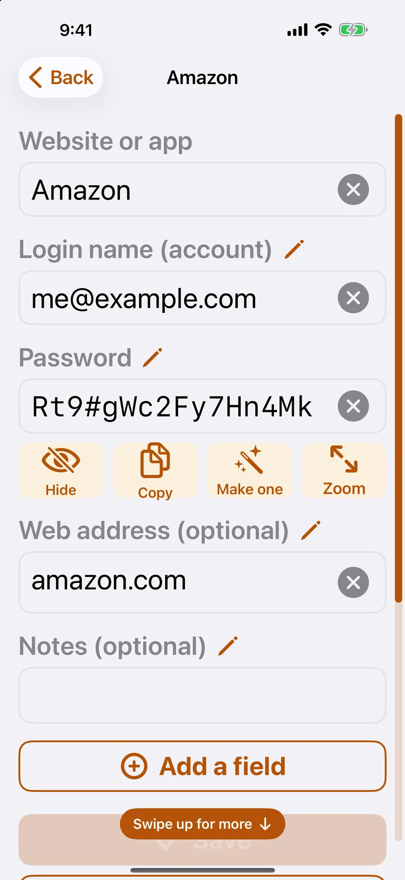 Easy Mode: one password, one screen