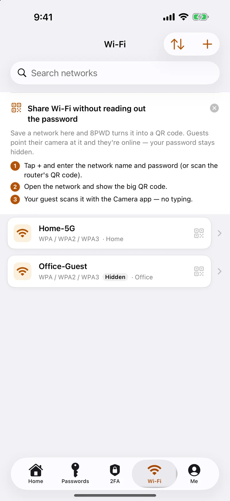 Wi-Fi passwords: a module on a par with 2FA
