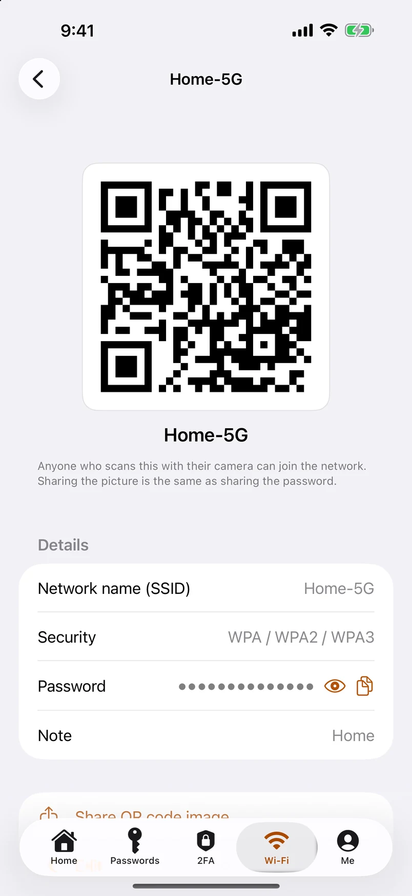 One QR code per network — scan and you're on