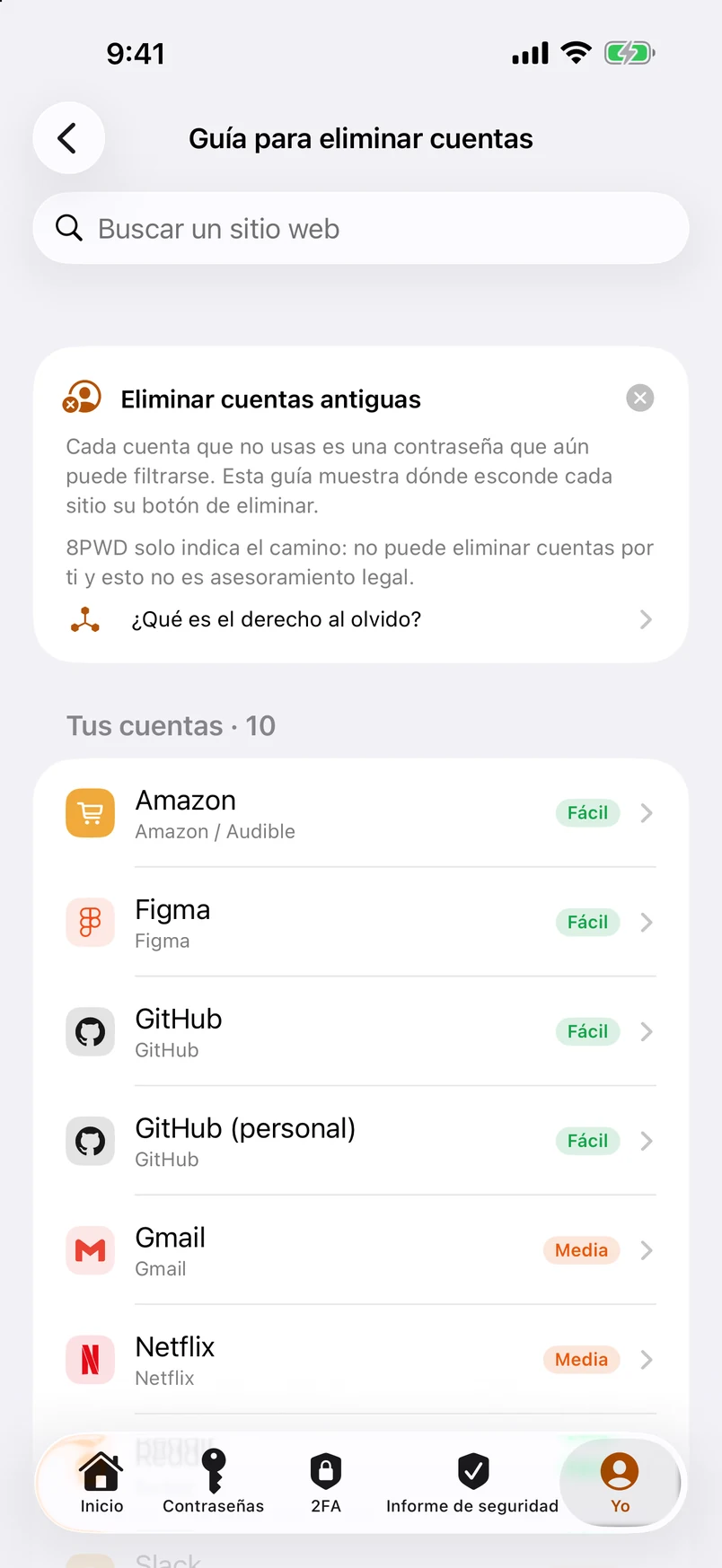 Guía para eliminar cuentas: dónde esconden el botón más de 2.100 sitios