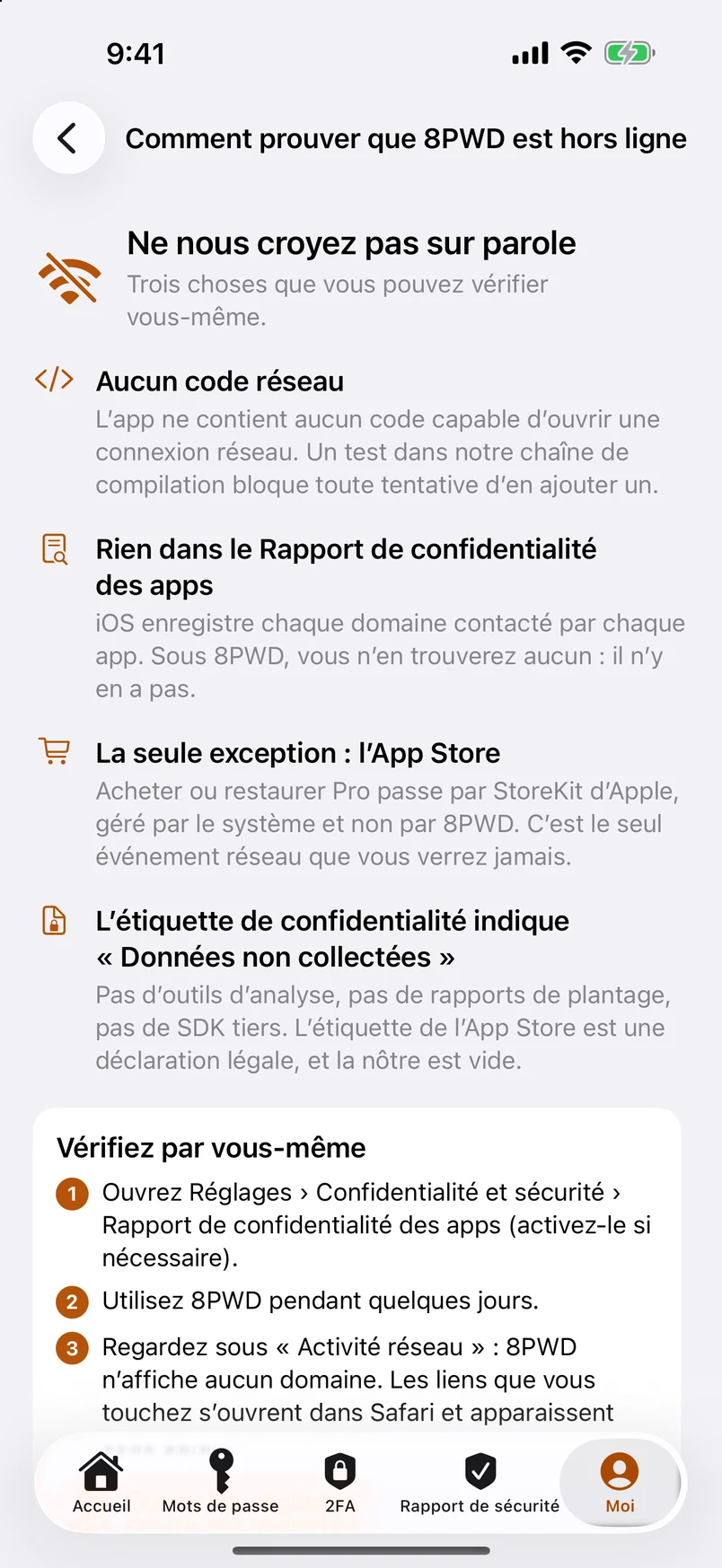 Comment prouver que 8PWD est hors ligne