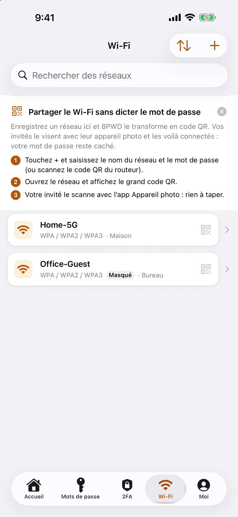 Mots de passe Wi‑Fi : un module au même rang que le 2FA