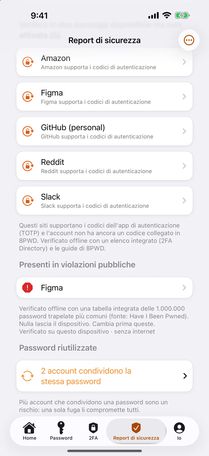 Password trapelate, confrontate con un milione — offline