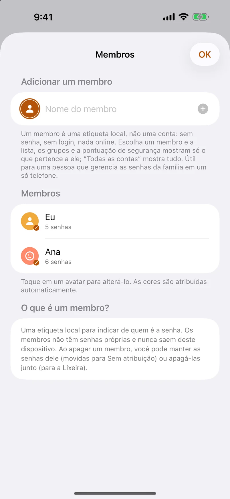 Membros: uma pessoa, a família inteira